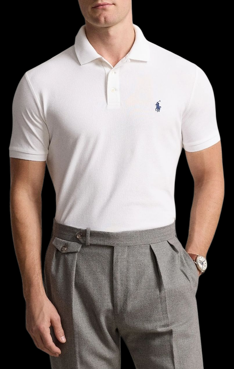 Polo in piqué stretch Ralph Lauren