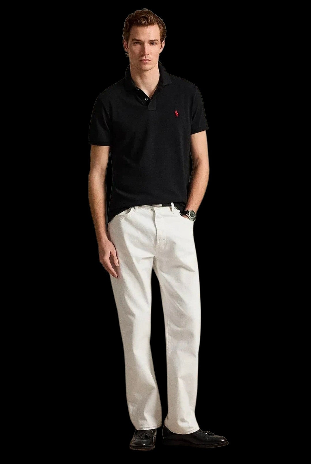 Polo in piqué custom slim fit Ralph Lauren