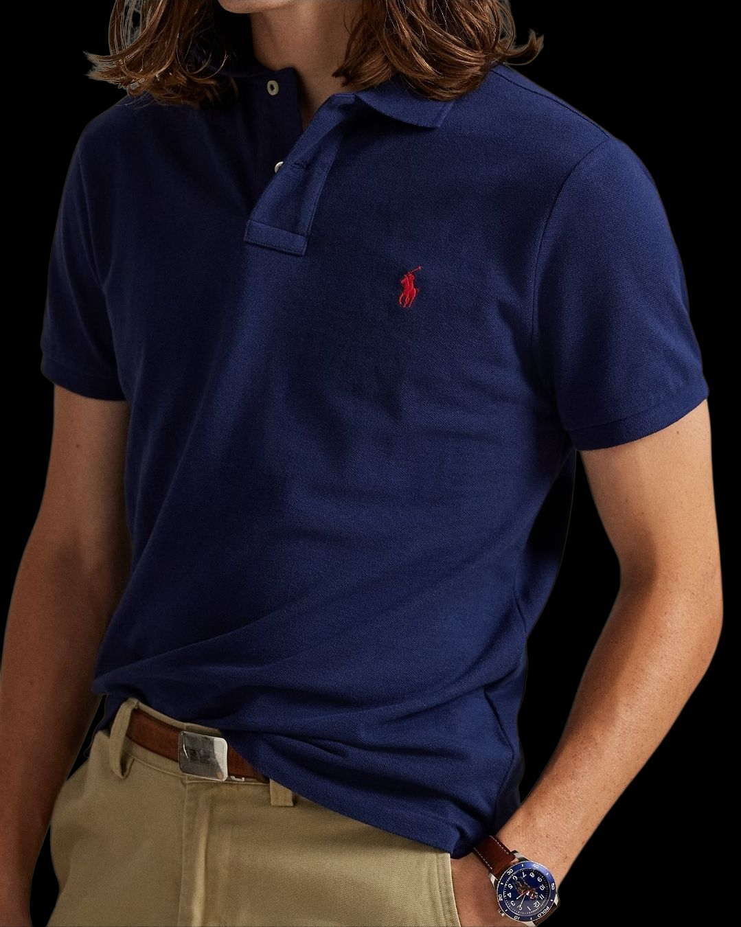 Polo in piqué custom slim fit Ralph Lauren