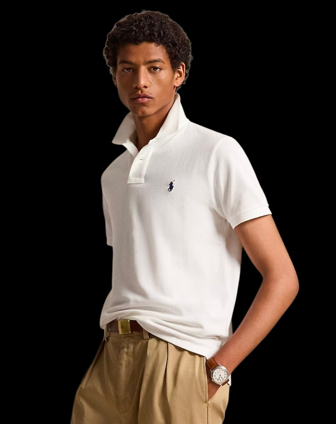 Polo in piqué custom slim fit Ralph Lauren