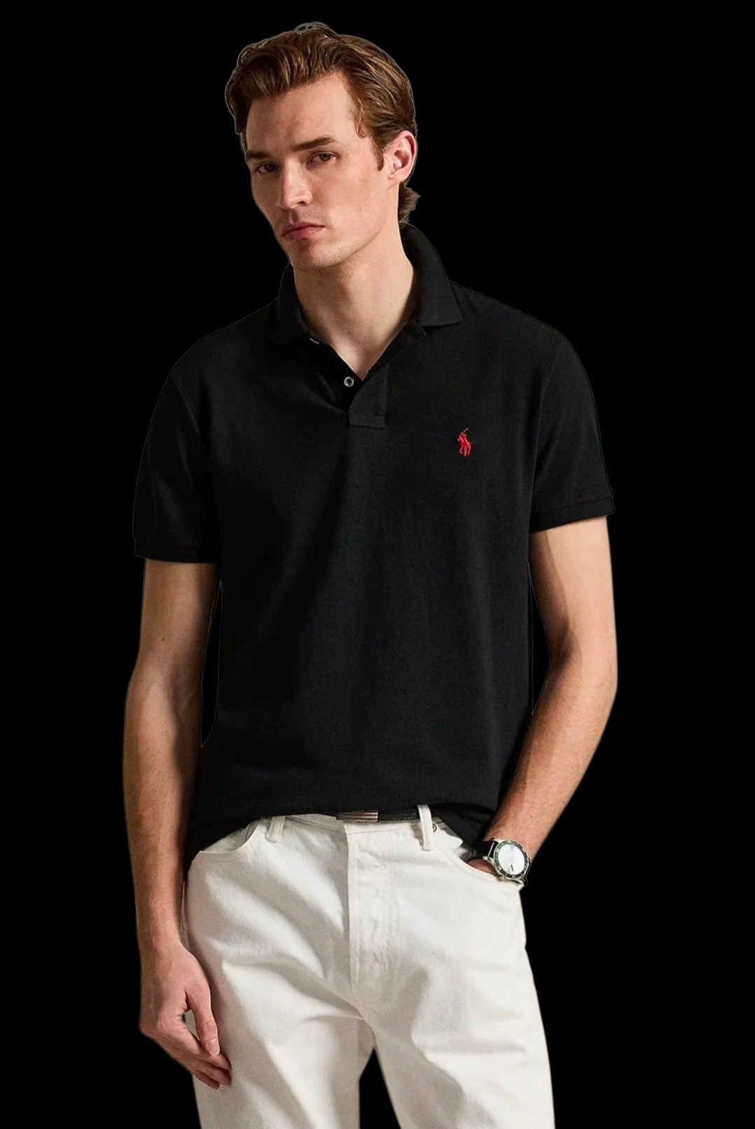 Polo in piqué custom slim fit Ralph Lauren