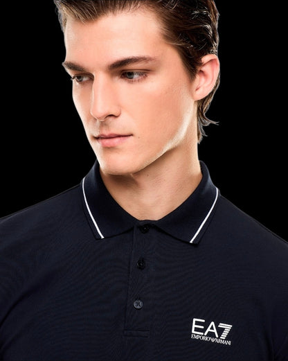 EA7 Emporio Armani polo piquet cotone stretch